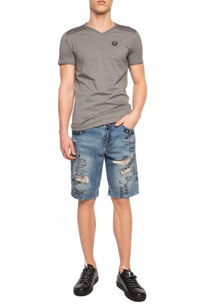 Embroidered denim shorts, zdjęcie 2 Embroidered denim shorts od Philipp Plein